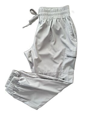 Lark & Grey Utility Cargo Jogger Pants 1X Neutral Tech Woven Gorpcore Hiking